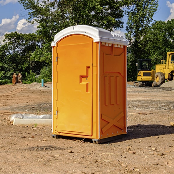 how often are the portable restrooms cleaned and serviced during a rental period in Chief Lake Wisconsin